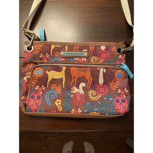 Lily Bloom Animal Print Crossbody Excellent Condition